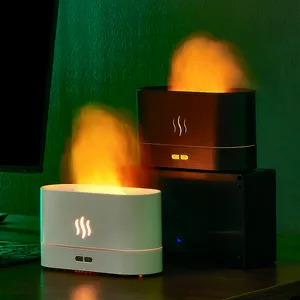 Supersterke Draagbare 220Ml Brandvlam Luchtbevochtiger Aroma Diffuser Voor Thuiskantoor En Decoratie