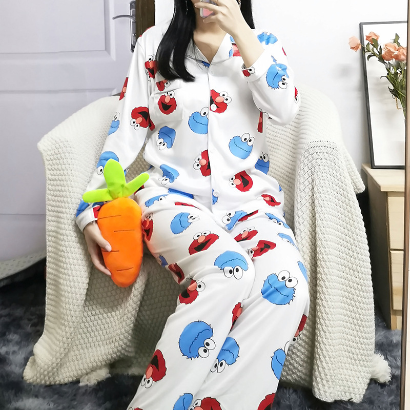 S red and blue sesame street cardigan