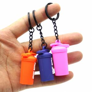 Wholesale PVC Rocking Cup <b>Keychain</b> <b>Custom</b> Logo Double Sided Pendant Soft Rubber <b>Keychain</b> for Bags Gifts Bulk OEM Orders - Product Image 3