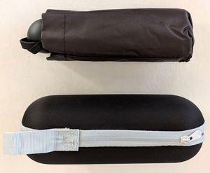 Mini Portable 5-Fold <b>Pocket</b> Capsule Umbrella with Alloy Ribs Custom Logo Dual-use for Sun & Rain Black Coating UV Protection - Product Image 5