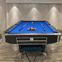 Mesa de Billar de Madera Maciza de Estilo Americano con Sistema de Retorno Automático de Bolas, de 8 y 9 Pies, Directo de Fábrica, Económica