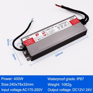 <span class=keywords><strong>Transformateur</strong></span> d'alimentation étanche IP67 <span class=keywords><strong>12V</strong></span> 24V pour bande <span class=keywords><strong>LED</strong></span>, convertisseur AC/DC 60W 100W 200W 300W 400W 500W, driver <span class=keywords><strong>LED</strong></span> - Product Image 2