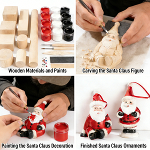 Adorno Navideño de Santa Claus con Detalle de Cardenal para Decoración Navideña, Oferta Especial - Product Image 3