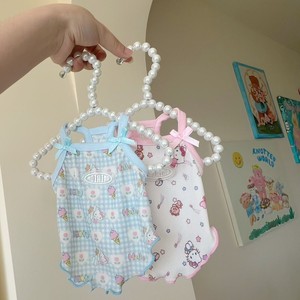 Summer Pet <b>Clothes</b> <b>for</b> <b>Dogs</b>: Thin Cartoon Cartoon Rolled-Up Vest, Ice Silk Sunscreen, Suitable <b>for</b> Cats and <b>Small</b> <b>Dogs</b> (Teddy) - Product Image 5