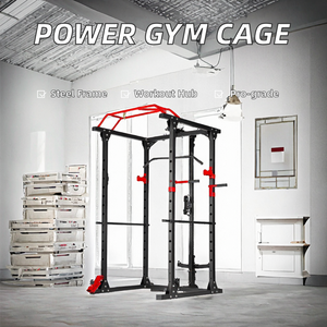 Jaula de potencia multifunción <span class=keywords><strong>con</strong></span> sistema de cables, rack de sentadillas negro <span class=keywords><strong>con</strong></span> <span class=keywords><strong>barra</strong></span> de dominadas y estación de dips - Product Image 3