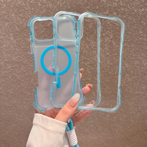 17 Air Sans Fil De Charge Dragonne Armure Cas pour <span class=keywords><strong>iPhone</strong></span> <span class=keywords><strong>13</strong></span> 14 15 16 17 Pro Max PC + TPU Antichoc Ttranslucide Couverture Magnétique - Product Image 2