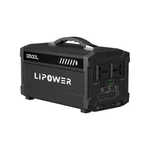 Taşınabilir güç istasyonu LifePO4 pil 110V 240V 500W Max 460WH atlama başlangıç fonksiyonu ile güneş kamp güç tedarik