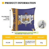 Housse de coussin confortable et douce de haute qualité avec impression personnalisée du design Sorority Iota Phi Lambda, vente en gros