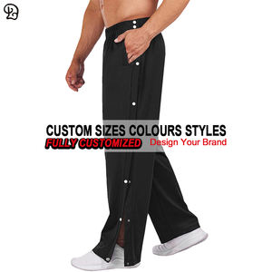 Pantalons de survêtement pour homme personnalisés avec boutons-pression sur le côté, coupe ample, jambes larges, athlétiques, sportifs, pour l'entraînement, la salle de sport, décontractés, pour le quotidien, les loisirs - Product Image 5