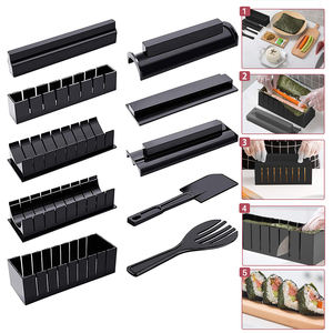 <span class=keywords><strong>Kit</strong></span> de fabrication de sushis DIY le plus vendu sur Amaozn, ensemble de 11 pièces avec 4 formes de moules en bois, tutoriels étape par étape pour débutants - Product Image 2