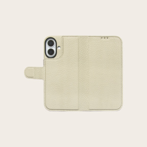 Funda <span class=keywords><strong>de</strong></span> Cuero Tipo Cartera para <span class=keywords><strong>iPhone</strong></span> 17, Color Gris Granulado, con Ranuras para Tarjetas - Product Image 3