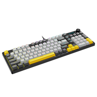Clavier de jeu filaire Ajazz NK98, éclairage arc-en-ciel, 98% ordinateur, clavier de jeu pour joueurs, interrupteur rouge, clavier de jeu