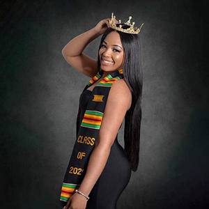 Kente <span class=keywords><strong>Graduation</strong></span> Stole Classe de 2025 | Célébrez la culture avec l'étole de <span class=keywords><strong>graduation</strong></span> africaine | Fabriqué avec de l'art africain authentique - Product Image 2