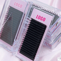 Prix de gros 8-18mm Longueur Cils réguliers classiques C D Curl Extensions de cils classiques moelleux denses
