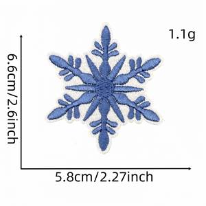 Nuevo parche termoadhesivo bordado de verano, lindo, azul, de Papá Noel, hombre de jengibre, pingüino, campana de nieve para decoración - Product Image 5