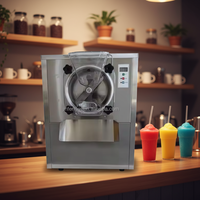 Commerciële desktop hard ijsmachine met melk- en fruitopties, roestvrij staal, 16L/u capaciteit voor snackapparatuur