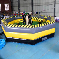Jeu de fusion gonflable commercial Wipeout Sweeper Eliminator gonflable Parcours d'obstacles pour une utilisation intérieure/extérieure à l'école à la maison