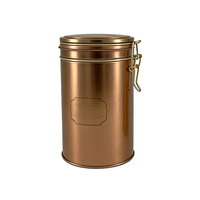Boîte ronde en étain en gros avec couvercle à anneau en fer, fabricant de boîtes en étain, boîte en métal pour café, thé, bonbons, biscuits, boîte de rangement en métal, boîte en étain