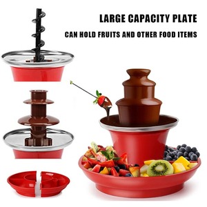 Máquina de Cascada de Chocolate de 3 Niveles, Torre de Chocolate Fundido Automática Hecha a Mano con Bandeja para Servir Frutas/Nueces/Dulces - Product Image 3