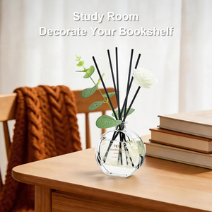 100ml Glass Bottle <strong>Reed</strong> <strong>Diffuser</strong> <strong>Set</strong> Artificial Eucalyptus Flower Rattan Sticks Home Office Aroma Decor <strong>Gift</strong> - Product Image 5
