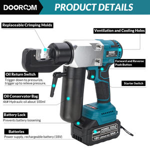 DOOROOM Tang elektris MZS-70, Tang hidrolik kabel listrik nirkabel dapat diisi ulang - Product Image 3