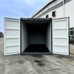 Conteneur maritime sec de 20 pieds avec portes ouvertes et intérieur blanc pour le stockage de fret - Product Image 1