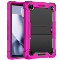 Housse de tablette de pare-chocs souple et dure en silicone robuste + PC pour T-Mobile Revvl Tab 2 5G 2025 avec béquille antichoc