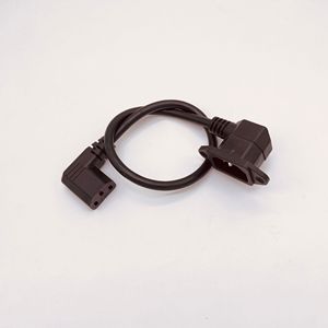 0.3m Black Left Angle C13 to Right Angle C14 Power Cord Low Profile for <strong>Computer</strong> case 18AWG - Product Image 2