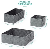 Organisateur multifonctionnel de rangement d'articles divers pour le bureau à domicile 4pcs panier de rangement en plastique et nylon tissé