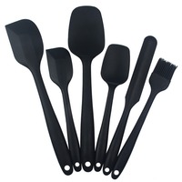 Lot de 6 Spatules en Silicone Réutilisables Résistantes à la Chaleur - Compatibles Lave-vaisselle et Four, Ustensiles de Pâtisserie et Cuisine Sûrs pour Contact Alimentaire