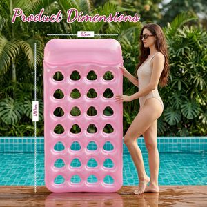Flotador de Piscina Extra Grande para Adultos, 71x33 Pulgadas, Colchón Inflable Resistente con Reposacabezas para Fiestas en la Playa o el Lago - Product Image 5