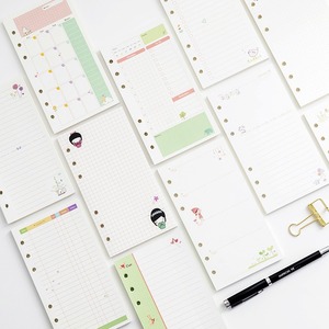 Bloc de Notas de Hojas Sueltas con 6 Anillas, Diseño de Dibujos Animados Coloridos, para Escribir en el Diario y Planificar Diariamente - Product Image 1
