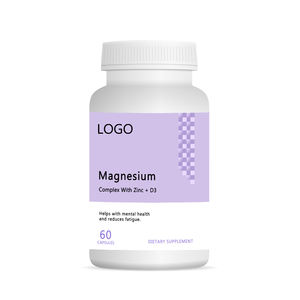 Capsules de complexe de magnésium avec logo personnalisé, zinc, vitamine D3, multivitamines pour adultes, certifiées Halal, améliorent l'immunité - Product Image 1