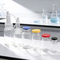 Vente en gros de flacons en verre vides de 3 ml, 5 ml, 7 ml, 10 ml, 15 ml, 30 ml, mini flacons en verre de haute qualité, transparents, ambrés, stériles, personnalisés, ronds et tubulaires