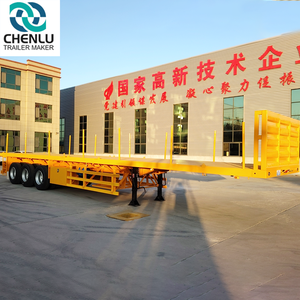 Полуприцеп-платформа для перевозки контейнеров 40 футов, 3 оси, 45 тонн, пневматическая подвеска, одинарные шины 385/65R22.5 - Product Image 2