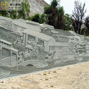 Escultura Hahua, Relieve en Piedra, Tallado de Figuras Antiguas de Estilo Chino, Mural Artístico de Pared - Product Image 2