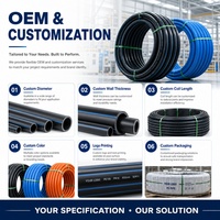 Vente directe usine – Tuyaux ondulés en PEHD neufs, diverses tailles disponibles, diamètre personnalisable, pour alimentation en eau/drainage, conformes ISO