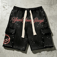 Setelan 2 Potong Kaos dan Celana Pendek Streetwear Custom Berkualitas Tinggi dengan Logo, Kancing Rhinestone, dan Desain Breaker untuk Pria