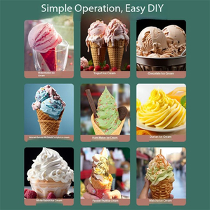 Machine à glace molle mini entièrement automatique, machine à glace électrique domestique pour cornets, machine à desserts pour la cuisine à domicile - Product Image 6