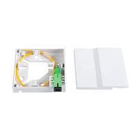 FTTH 1 noyau de plaque de façade de fibre optique blanc plastique ABS FTTH Roseta Optica boîte à bornes à fibre optique de bureau