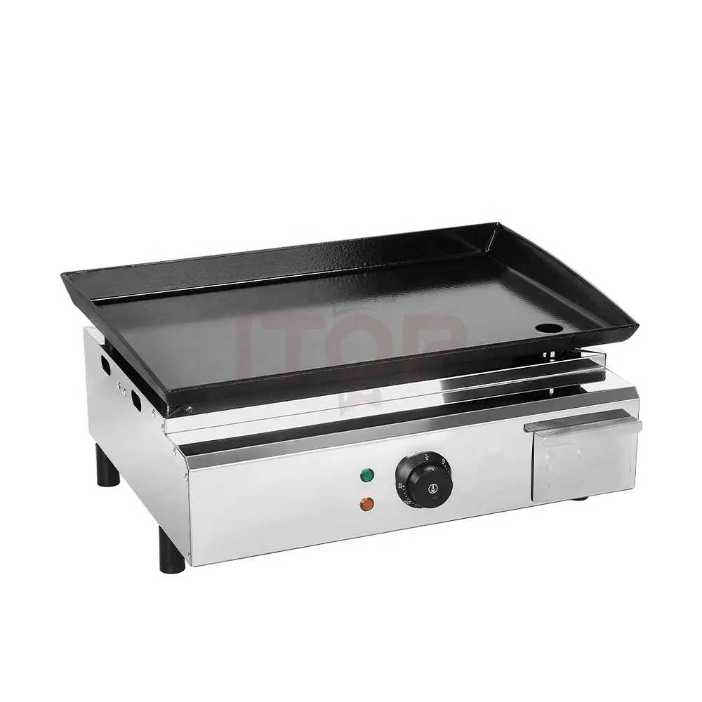 ITOP Outdoor/Indoor Barbecue machine Stainless Electric Plancha grill home stainless steel smokeless electric grill bbq