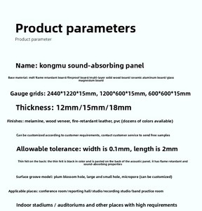 Pannello in Legno Perforato con Fori Circolari HJ Wholesale <span class=keywords><strong>per</strong></span> Insonorizzazione di Auditorium, Appartamenti, Magazzini, Sale Musicali e Sale Pianoforte - Product Image 5