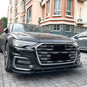 Amp-Z Front Bumper Lip Splitter Carbon Fiber Texture Matte Finish For Audi A6 C8 Sline 2018-2025 - Product Image 2