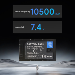 Pin thay thế lithium 7.4V 10500mAh dung lượng cao BN-VC296G cho GY-HC500 <span class=keywords><strong>JVC</strong></span> GY-HC550 máy ảnh kỹ thuật số - Product Image 4