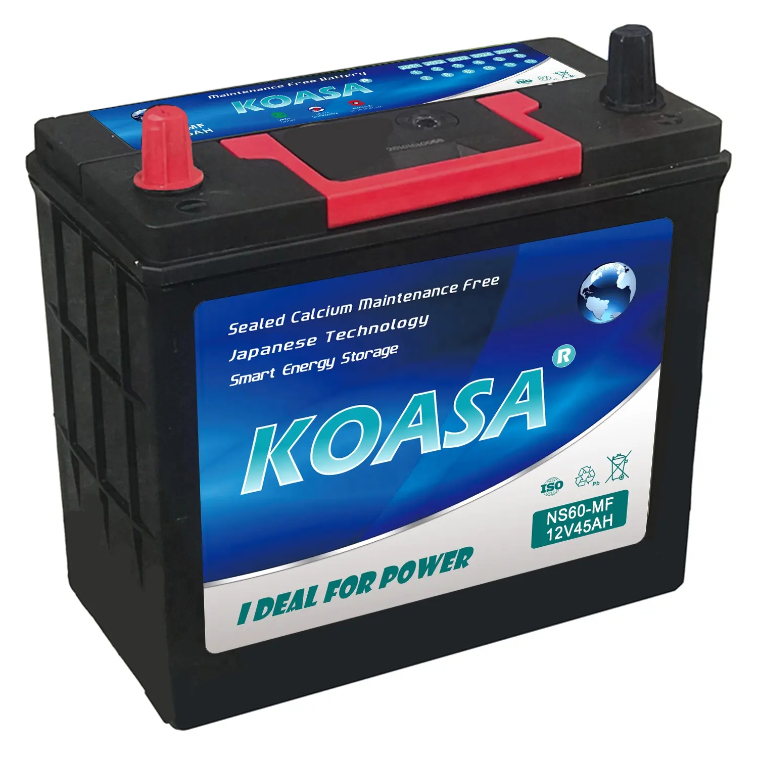 KOASA China Factory Strongest NS60L-MF 46B24L(S)-MF Calcium Silver 12V Acid Lead Sealed Car Battery