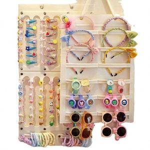 Sac de rangement mural en feutre pour accessoires capillaires pour enfants, pour pinces à cheveux, bandeaux et décorations pour filles - Product Image 1