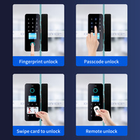 Serrure de bureau intelligente Tuya Wifi, déverrouillage à distance, serrure à empreintes digitales et mot de passe pour porte en verre commerciale