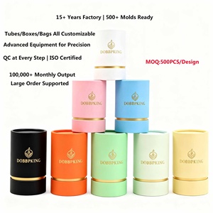 Boîte d'emballage de tube de bougie ronde personnalisée de luxe avec estampage à chaud et ruban pour cadeau de bougie parfumée - Product Image 3