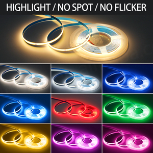 Tiras de Luces LED COB de Alta Calidad de 5 V, 12 V, 24 V, 220 V, 2800 K-6500 K, RGBIC, RGB, RGBW, de 3 mm, 8 mm, 10 mm, 12 mm - Product Image 6