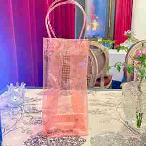 ถุงพีวีซีใส่ไวน์สำหรับขวดไวน์100ชิ้นถุงพีวีซีโลโก้ออกแบบได้ตามที่ต้องการ - Product Image 2